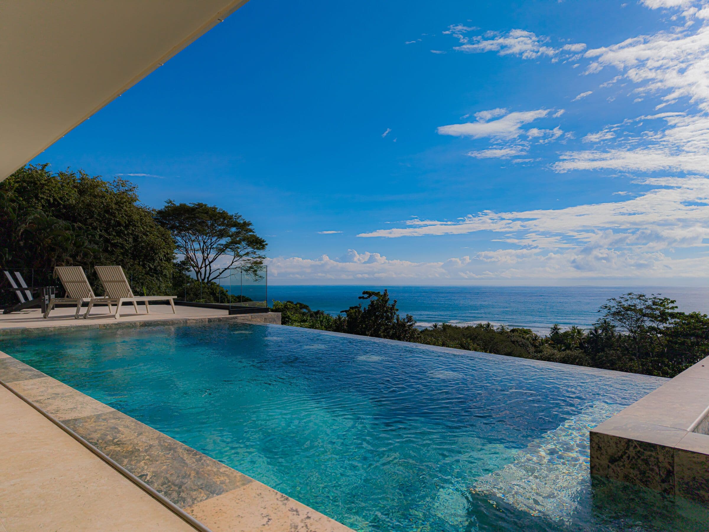 Pool at eye level from drone